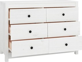 vidaXL Βοηθητικό Ντουλάπι Λευκό 100x40x72 εκ. από Μασίφ Ξύλο Πεύκου