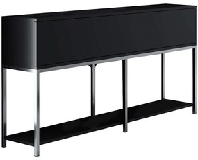 Κονσόλα Lord 618BLY1217 150x30x80cm Black-Silver Particle Board, Metal