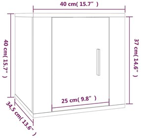 Έπιπλο Τηλεόρασης Επιτοίχιο Sonoma Δρυς 40x34,5x40 εκ. - Καφέ