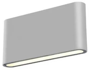 Απλίκα Τοίχου Πλακέ Αλουμινίου Ορθογ LED 2x6w IP54 Up&amp;Down ΦOS_ME-17-100665-10-Γκρι 17-100665-10