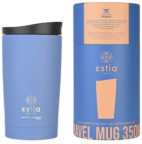 Θερμός Travel Mug Save The Aegean 350ml Denim Blue 8x8x15cm