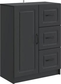 vidaXL Πλαϊνό γραφείο Μαύρο 66 x 34,5 x 87 εκ. Επεξεργασμένο Ξύλο