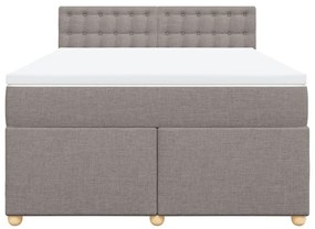 ΚΡΕΒΑΤΙ BOXSPRING ΜΕ ΣΤΡΩΜΑ TAUPE 140X200 ΕΚ. ΥΦΑΣΜΑΤΙΝΟ 3289021