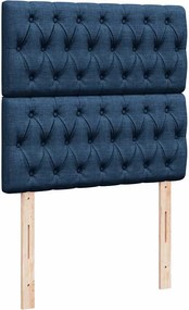 vidaXL Οθωμανικό κρεβάτι με στρώματα μπλε 180x200cm ύφασμα