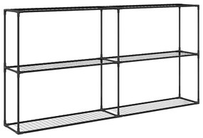 vidaXL Ράφι φυτών 3 επιπέδων Μαύρο 200 x 32 x 104 εκ. Ατσάλι