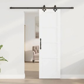 vidaXL Συρόμενη Πόρτα Λευκό και Μαύρο 61 x 198,5 εκ.