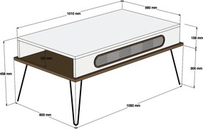 Coffee Table Ekol - Cream Cream