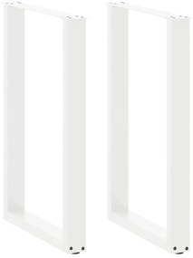 vidaXL Πόδια Τραπεζιού Μπαρ σε Σχήμα U, 2 τεμ. Λευκά 60x(90-91) εκ. Ατσάλι