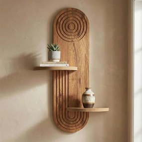 Ραφιέρα τοίχου Artwill Megapap Mdf χρώμα oak 46x13x70εκ.