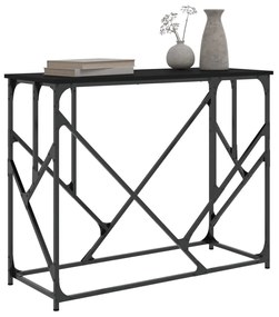 Τραπέζι Κονσόλα Μαύρο 100x40x80 εκ. Επεξεργασμένο Ξύλο - Μαύρο