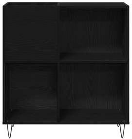 vidaXL Ντουλάπι Δισκοθήκης Μαύρη Δρυς 84.5x38x90 εκ. Επεξεργασμένο Ξύλο