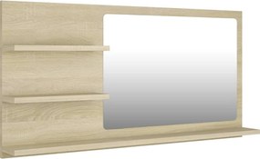 vidaXL Καθρέφτης Μπάνιου Sonoma Δρυς 90 x 10,5 x 45 εκ. Επεξ. Ξύλο