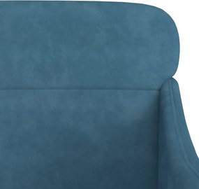vidaXL Πολυθρόνα Μπλε 63 x 76x 80 εκ. Βελούδινη