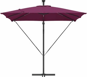 vidaXL Ομπρέλα ηλίου Βεραμάν Κόκκινο 249 x 249 x 250 εκ.