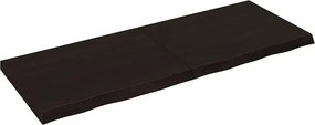 vidaXL Πάγκος Μπάνιου Σκούρο Καφέ 160x60x(2-6) εκ. Επεξεργ. Μασίφ Ξύλο
