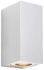 Φωτιστικό Τοίχου Canto Maxi Kubi 2 49731001 10x8,7x17cm 2xGU10 28W IP44 White Nordlux Aluminium