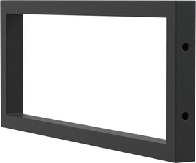 vidaXL Βραχίονες Ραφιών για Νιπτήρα Ορθ. 2 Τεμ. Μαύρο Χάλυβας