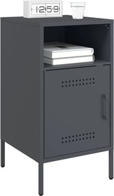 vidaXL Κομοδίνα 2 τεμ. Ανθρακί 36x39x68 εκ. από Χάλυβα