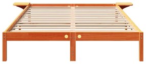 vidaXL Πλαίσιο κρεβατιού με κομοδίνα Καφέ 150 x 200 cm Καφέ κεριού