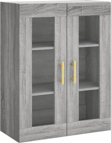 vidaXL Ντουλάπι Γκρι Sonoma 69,5 x 34 x 180 εκ. Επεξεργασμένο Ξύλο