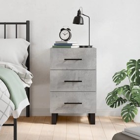 vidaXL Κομοδίνο Γκρι Σκυροδέματος 40x40x66 εκ. από Επεξεργασμένο Ξύλο