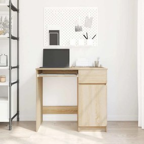 vidaXL Γραφείο Sonoma Δρυς 86x49x76 εκ. από Επεξεργασμένο Ξύλο