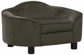 vidaXL Καναπές - Κρεβάτι Σκύλου Σκούρο Γκρι 67 x 47 x 36 εκ. Βελουτέ