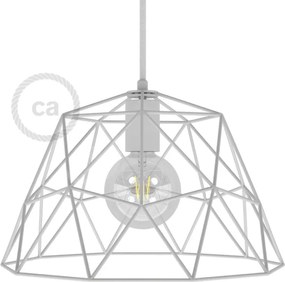 Dome XL Μεταλλικό Κλουβί με ντουί Ε27 Λευκό