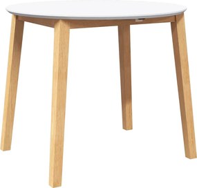 vidaXL Τραπέζι τραπεζαρίας φυσικό μασίφ ξύλο καουτσούκ