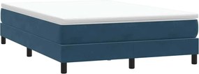 vidaXL Box Spring κρεβάτι χωρίς στρώμα σκούρο μπλε 140x220cm Βελούδινο