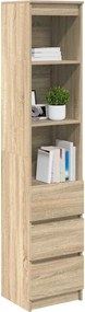vidaXL Ντουλάπι Sonoma δρυς 37,5x35x180 εκ. Επεξεργασμένο Ξύλο