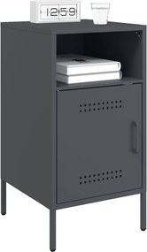 vidaXL Κομοδίνο Ανθρακί 36x39x68 εκ. από Χάλυβα