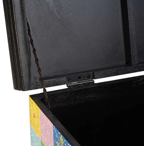 vidaXL Κουτί Αποθήκευσης Πολύχρωμο 60 x 40 x 40 εκ. Μασίφ ξύλο μάνγκο