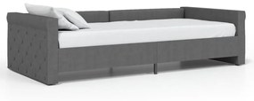 vidaXL Καναπές Κρεβάτι με Έξοδο USB Σκούρο Γκρι 90x200εκ. Υφασμάτινος