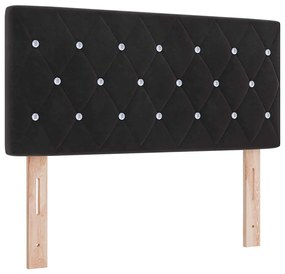 vidaXL Κρεβάτι με Ελατήρια και Στρώμα Μαύρο 120 x 200 cm ύφασμα