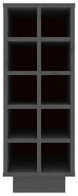vidaXL Κάβα Κρασιών Γκρι 23x34x61 εκ. από Μασίφ Ξύλο Πεύκου