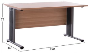 ΓΡΑΦΕΙΟ ΕΠΑΓΓΕΛΜΑΤΙΚΟ VALDEN HM2045.01 ΟΞΙΑ 150X80X75