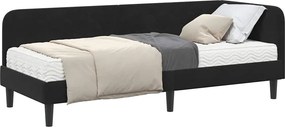 vidaXL Κρεβάτι Γωνίας Μαύρο 80 x 200 cm Βελούδο