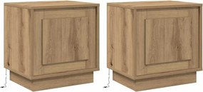 vidaXL Κομοδίνο 2 τμχ. Artisan Oak 44 x 34,5 x 45 εκ