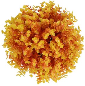 Τεχνητό Φυτό Θάμνος Πυξάρι 78513 Φ26cm Orange-Yellow GloboStar Πλαστικό