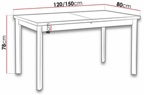 Τραπέζι Victorville 131, Κλήθρα, 78x80x120cm, 32 kg, Επιμήκυνση, Πλαστικοποιημένη μοριοσανίδα, Ξύλο, Μερικώς συναρμολογημένο, Ξύλο: Οξιά | Epipla1.gr