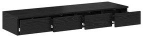 vidaXL Κομοδίνα Μαύρα 120x36.5x16.5 εκ Επεξεργασμένο Ξύλο
