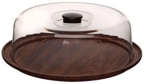 Τουρτιέρα Με Καπάκι 10286 23x10cm Clear-Brown Evelin Polystyrene