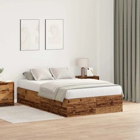 vidaXL κρεβάτι αποθήκευσης από παλιό ξύλο 120x200 εκ.