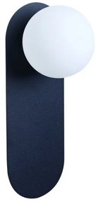 Απλίκα Φωτιστικό Τοίχου 1xG9 Οπάλ Γυαλί Arkolight-712-3/1-Μαύρο 712-3/1