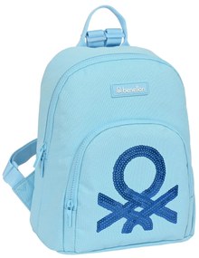 Σακίδιο Πλάτης Casual Benetton Sequins Ανοιχτό Μπλε 13 L