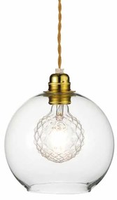 Φωτιστικό Οροφής Μονόφωτο Aca Pythia V3643320CL Gold/Clear