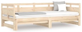 vidaXL Καναπές Κρεβάτι Συρόμενος 2x(80x200) εκ. από Μασίφ Ξύλο Πεύκου