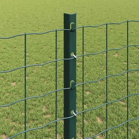 vidaXL Ενσωματωμένος Πόλος Φράχτη 22 pcs Πράσινο 160 cm