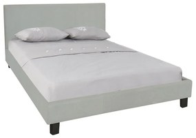 WILTON Κρεβάτι Διπλό, για Στρώμα 160x200cm, Ύφασμα Απόχρωση Grey Stone  169x213x89cm [-Γκρι Ανοιχτό-] [-Ύφασμα-] Ε8054,F1